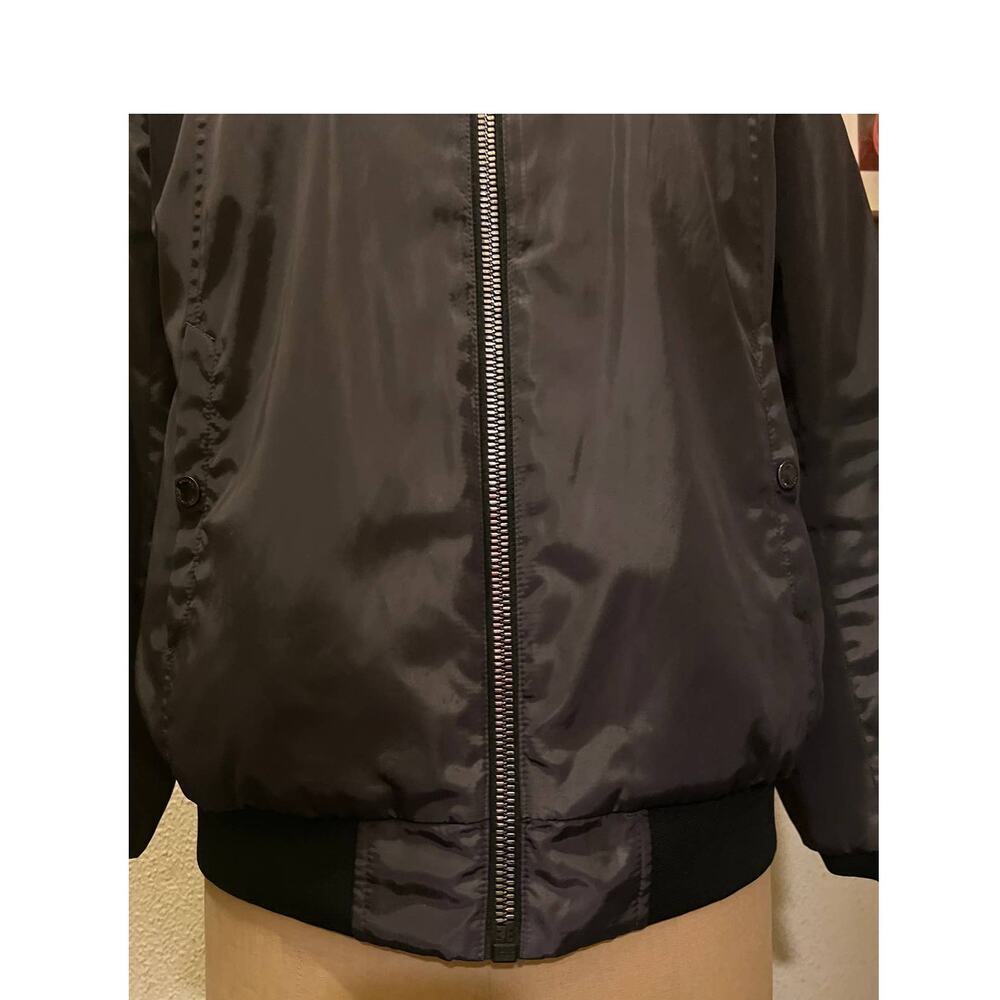 Women’s Michael Kors Gray Bomber Jacket Size L - Picture 3 of 12